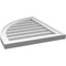 Ekena Millwork Quarter Round Top Left Surface Mount PVC Gable Vent w/ 2"W x 1-1/2"P Brickmould Frame, 20"W x 24"H GVPQL20X2402SN - alternate 3